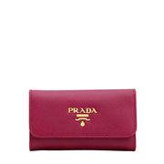 Prada Saffiano Leather Keycase- Amethyst