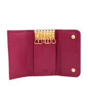 Prada Saffiano Leather Keycase- Amethyst