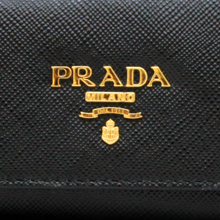 Prada Saffiano Leather Keycase- Black