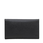 Prada Saffiano Leather Keycase- Black