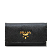Prada Saffiano Leather Keycase- Black