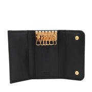 Prada Saffiano Leather Keycase- Black