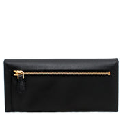 Prada 1MH132 Saffiano Leather Long Fold Wallet- Blue