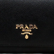 Prada 1M1132 Saffiano Leather Long Fold Wallet- Caramel