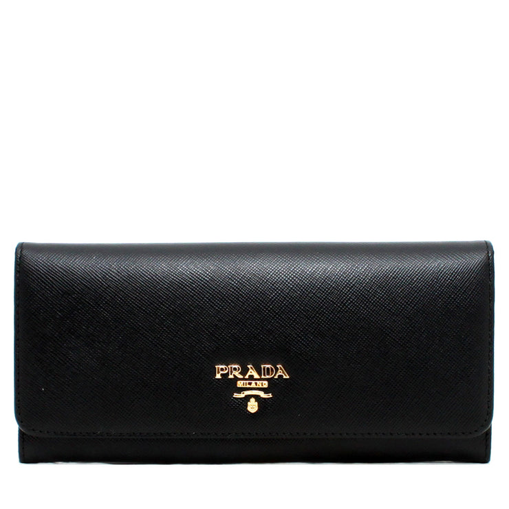 Prada black long wallet Clearance