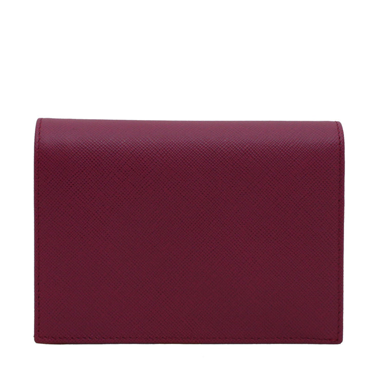 Prada 1m0668 Saffiano Leather French Wallet with Inner Flap- Amethyst