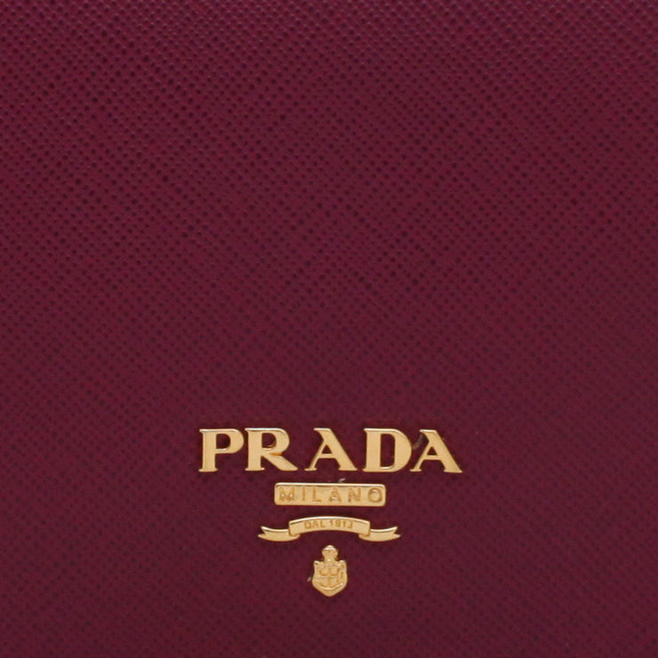 Prada 1m0668 Saffiano Leather French Wallet with Inner Flap- Amethyst