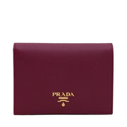 Prada 1m0668 Saffiano Leather French Wallet with Inner Flap- Amethyst