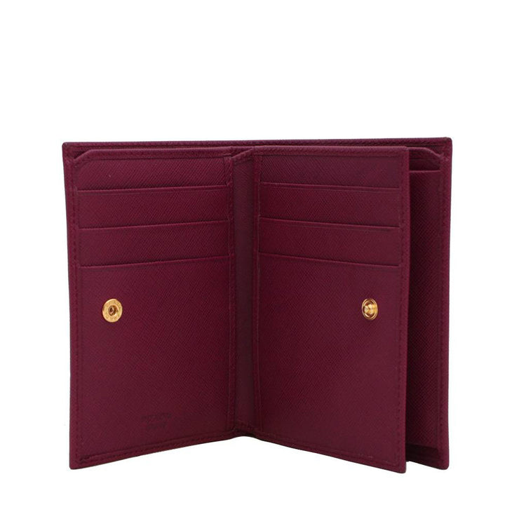 Prada 1m0668 Saffiano Leather French Wallet with Inner Flap- Amethyst