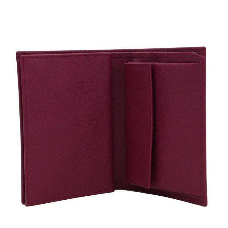 Prada 1m0668 Saffiano Leather French Wallet with Inner Flap- Amethyst
