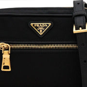 Prada Nylon Small Shoulder-Crossbody Bag- Black