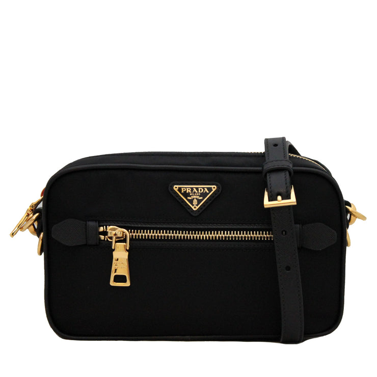 Prada Nylon Small Shoulder-Crossbody Bag- Black