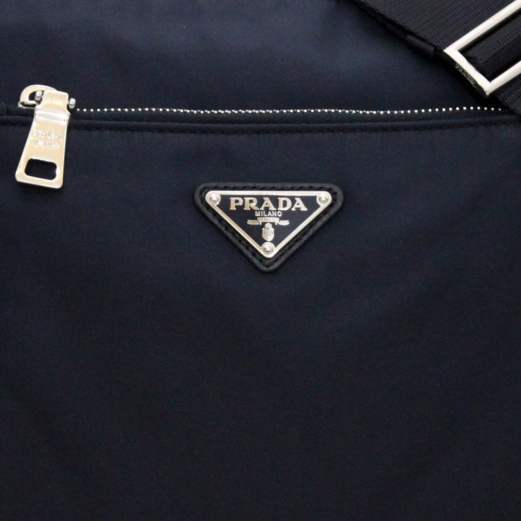 Prada Nylon Shoulder-Crossbody Bag- Navy