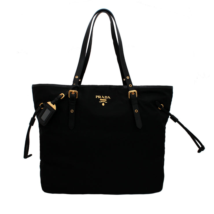 PRADA Black Soft Calf Leather Tote Bag at 1stDibs  prada leather tote, prada  tote bag, prada shoulder bag