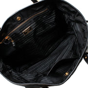 Prada BR4997 Nylon Shoulder Tote Bag with Leather Drawstring- Royal