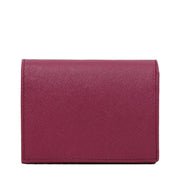 Prada 1MV204 Saffiano Leather Short Bi-fold Clasp Slim Wallet- Black