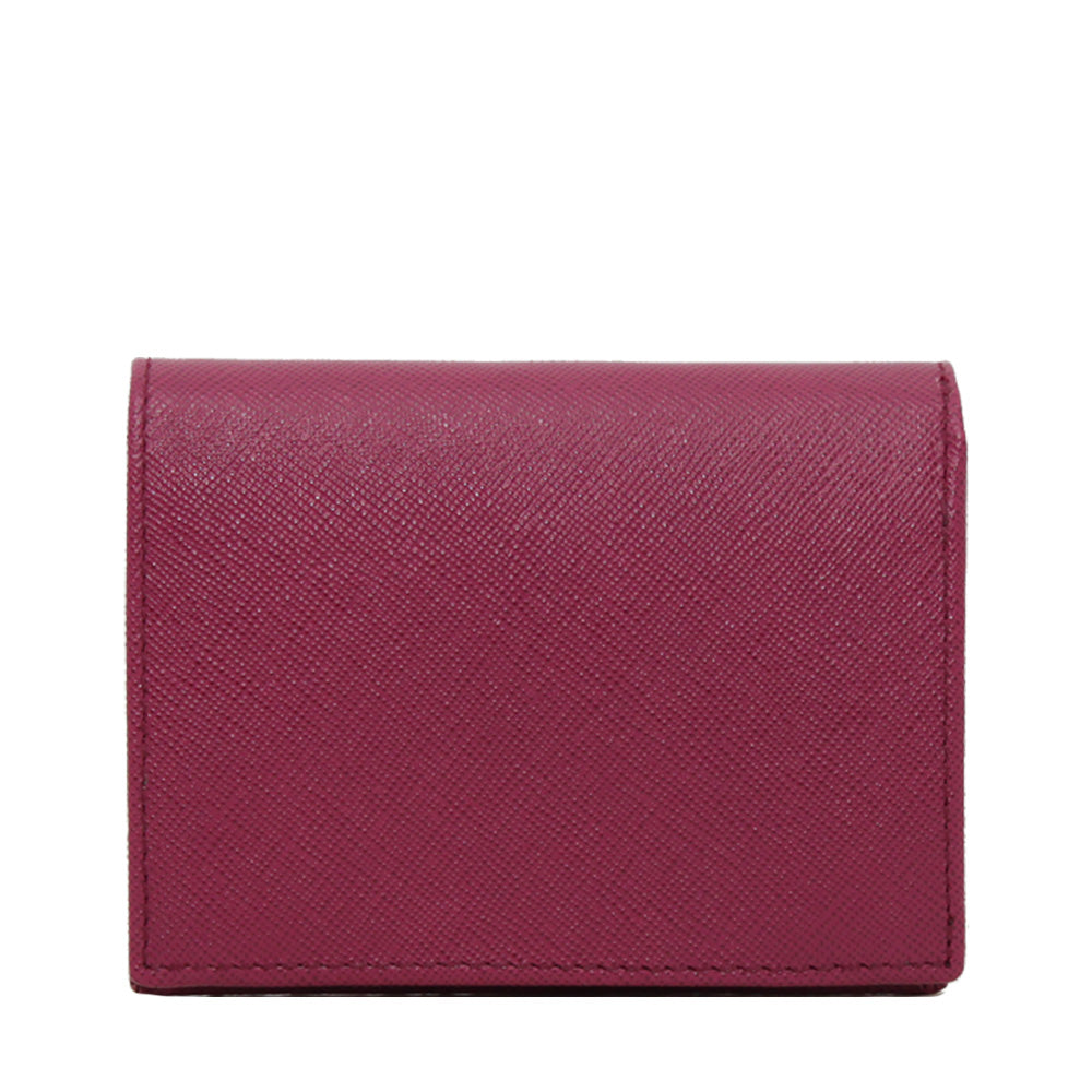 Prada 1MV204 Saffiano Leather Short Bi-fold Clasp Slim