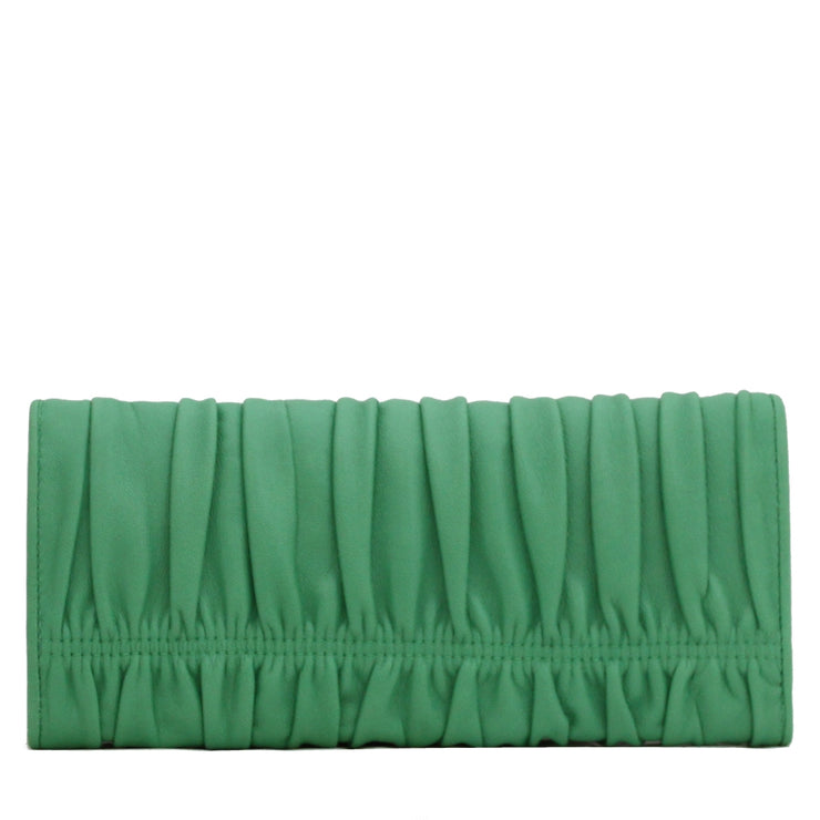Prada Nappa Gauffre Leather Long Fold Wallet- Pink