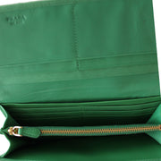 Prada Nappa Gauffre Leather Long Fold Wallet- Pink