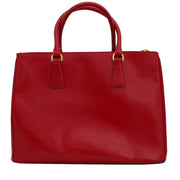 Prada Patent Saffiano Calf Leather Tote Bag- Red