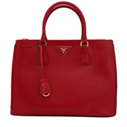Prada Patent Saffiano Calf Leather Tote Bag- Red