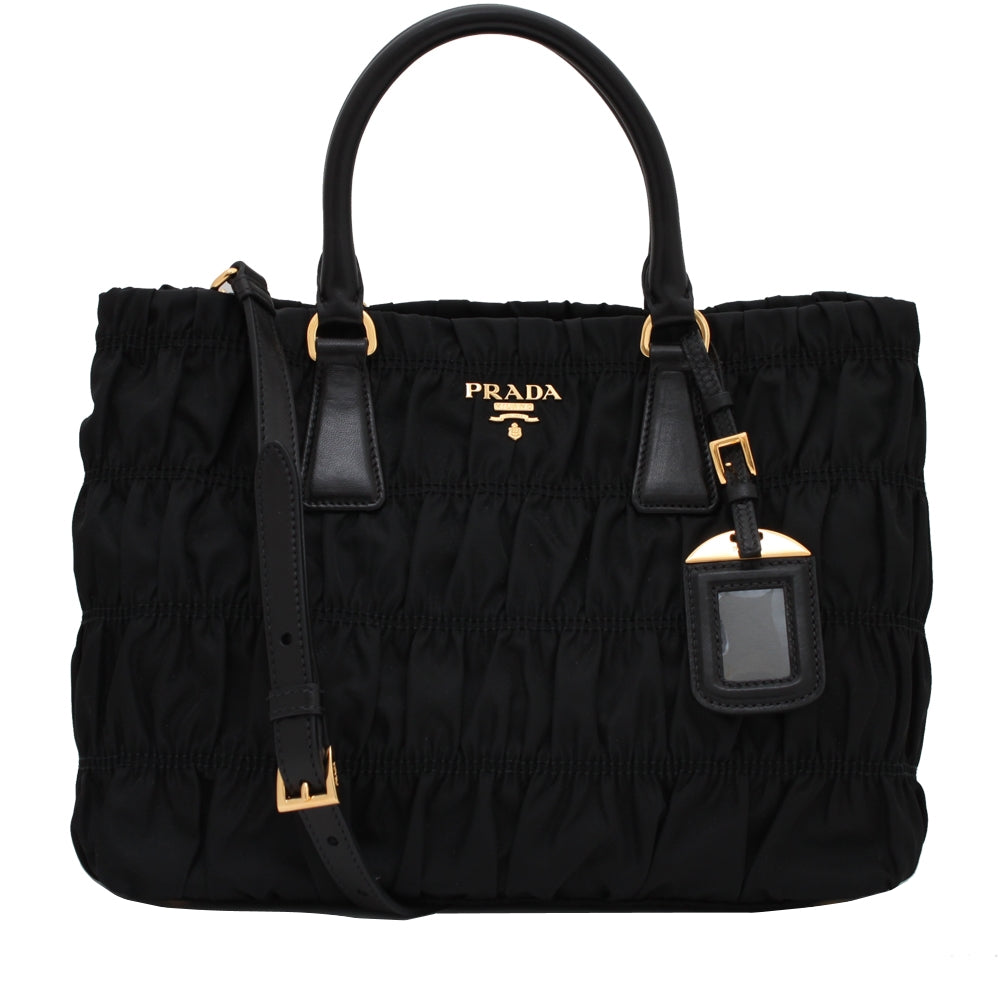 Prada PRADA Nylon Leather 2WAY Handbag Black P14144 – NUIR VINTAGE