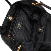 Prada BN2531 Tessuto Nylon Convertible Shopping Tote Bag- Black