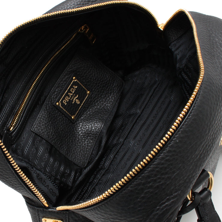 Prada B3091M Vitello Daino Leather Shoulder Tote Bag- Clay