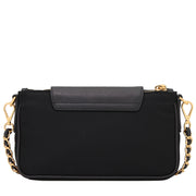 Prada 1BH779 Tessuto Nylon Convertible Clutch Sling Bag- Black