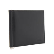 Prada 2M1077 Men's Saffiano Leather Bifold Wallet with Money Clip- Black
