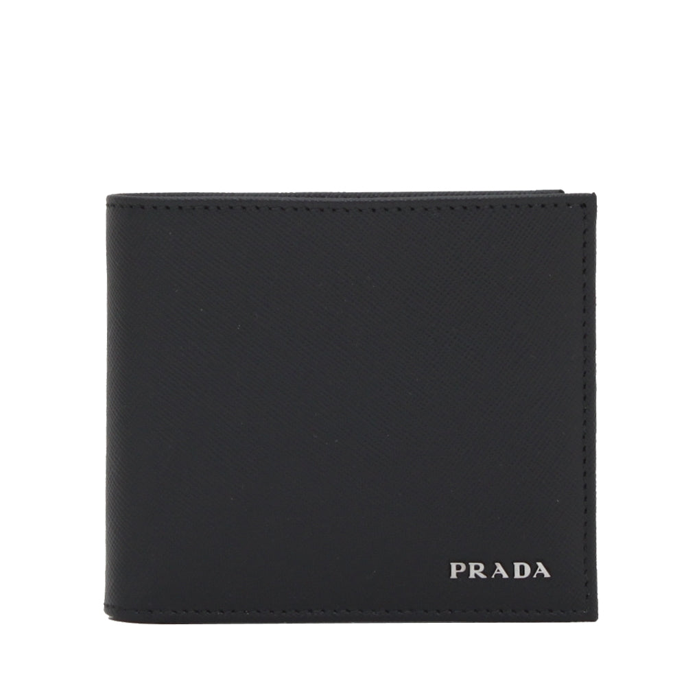 Prada 2MO513 2M0513 Men Saffiano Leather Bi-colour Bifold Wallet 
