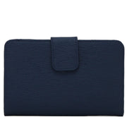 Prada 1ML225 Vitello Move Leather French Wallet with Coin Zip Pocket- Bluette