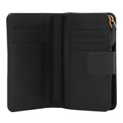 Prada 1M1225 Saffiano Leather French Wallet with Coin Zip Pocket- Black