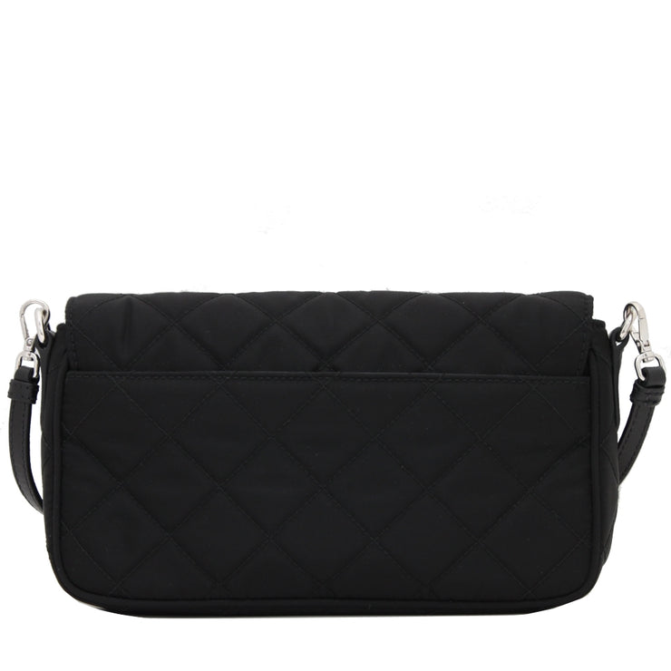 Prada BT1025 Tessuto Nylon Quilted Convertible Clutch Sling Bag- Black
