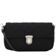 Prada BT1025 Tessuto Nylon Quilted Convertible Clutch Sling Bag- Black