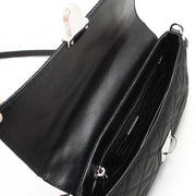 Prada BT1025 Tessuto Nylon Quilted Convertible Clutch Sling Bag- Black