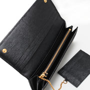 Prada 1M1132 Vitello Move Leather Long Fold Wallet- Blue
