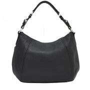 Prada BR5096 Vitello Phenix Leather Hobo Bag- Black