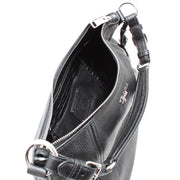 Prada BR5096 Vitello Phenix Leather Hobo Bag- Black