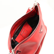 Prada BR5122 Vitello Daino Leather Hobo Bag- Red