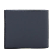 Prada 2M0738 Men's Saffiano Leather Bi-Colour Bifold Wallet with Coin Pouch & Logo- Baltic-Black