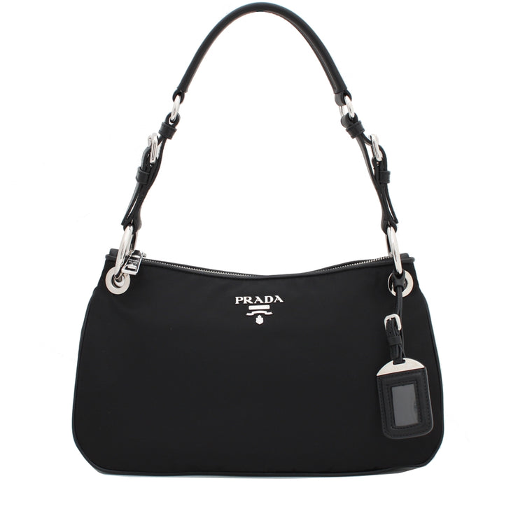 Prada BR4894 Tessuto Nylon Hobo Bag- Black
