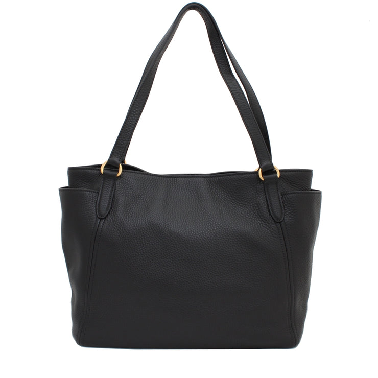 Prada BR4970 Vitello Daino Leather Tote Bag- Black