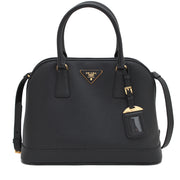 Prada BN2567 Saffiano Lux Convertible Tote Bag- Black