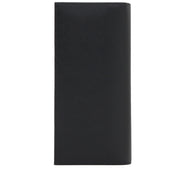 Prada 2MV836 Men's Saffiano Leather Bi-Colour Bifold Long Vertical Wallet with Logo- Black-Mercury