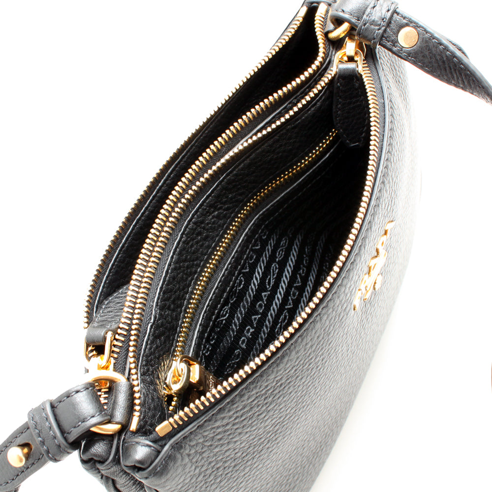 Prada 1BH046 Vitello Phenix Leather Crossbody Bag Prada 1BH046 Vitello Phenix Leather Crossbody Bag