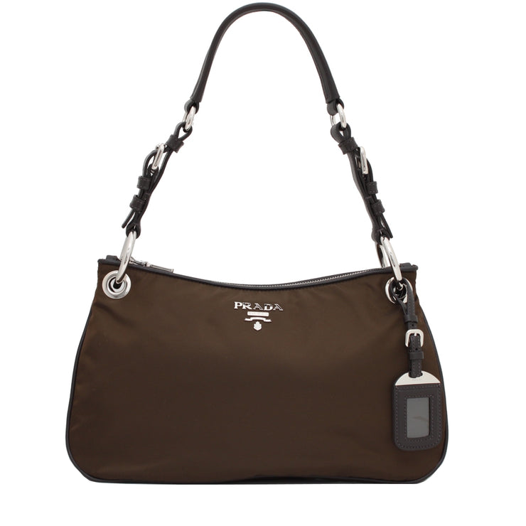 Prada BR4894 Tessuto Nylon Hobo Bag- Bruciato