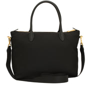 Prada 1BA106 Tessuto Nylon & Saffiano Leather Trim Convertible Bag- Black