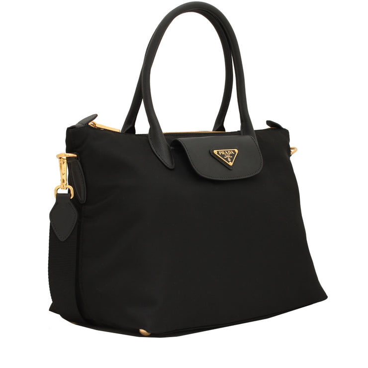 Prada 1BA106 Tessuto Nylon & Saffiano Leather Trim Convertible Bag