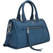 Prada 1BB022 Vitello Phenix Leather Convertible Bag- Black